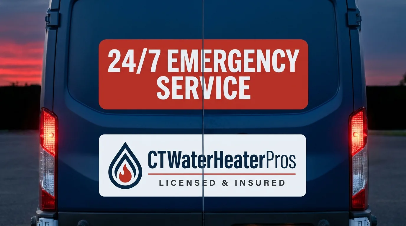 CT Water Heater Pros service van serving Windsor and nearby communities